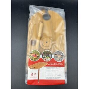 Tovolo Bamboo 2 Wine Collapsible Table w/Ground Stake